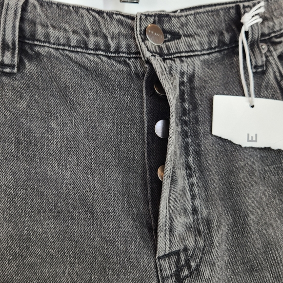 Frame Denim Le Slouch Low Rise Straight Leg Jeans Slouchy Washed Black Grey 31 - Picture 4 of 12